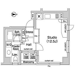 コンフォリア池袋 ワンルームの間取図画像