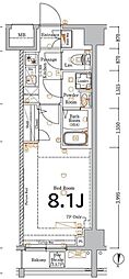 XEBEC亀戸 1Kの間取図画像