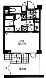 PRIMEURBAN用賀 1Kの間取図画像
