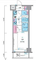 ジェノヴィア南千住5スカイガーデン 1Kの間取図画像