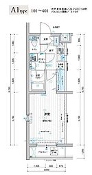 メインステージカミイタバシ 1Kの間取図画像