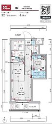 メインステージ練馬春日町 1SKの間取図画像