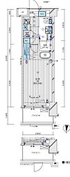 メインステージ本蓮沼 1Kの間取図画像