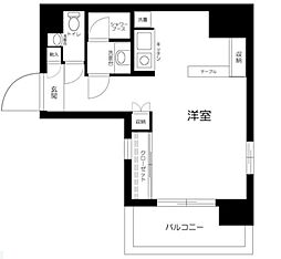 アクシア新宿御苑 ワンルームの間取図画像