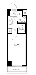 ルーブル学芸大学六番館 1Kの間取図画像