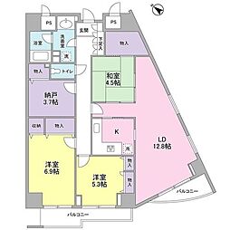 グランドメゾン三軒茶屋 3SLDKの間取図画像
