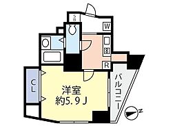 グランヴァン戸越銀座 1Kの間取図画像