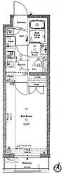 AXAS西新宿 1Kの間取図画像