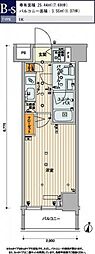 スカイコートパレス明大前 1Kの間取図画像