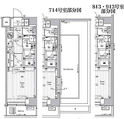 THEPREMIUMCUBEGSHIOMI 1Kの間取図画像