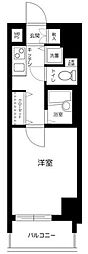 パークウェルツインズ戸越銀座弐番館 1Kの間取図画像