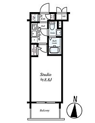 ガーラ・グランディ森下 1Kの間取図画像