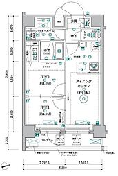 ベルシード墨田 2DKの間取図画像
