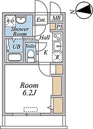 リブリ・三園 1Kの間取図画像