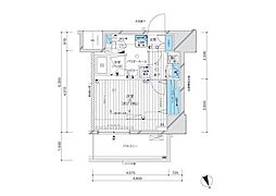 メインステージ目黒3 1Kの間取図画像
