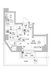 セジョリ東陽町 ワンルームの間取図画像