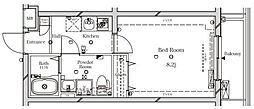 ラフィスタ西早稲田 1Kの間取図画像