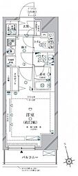CRACIA三軒茶屋 1Kの間取図画像