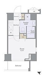ブライズ森下リベラ 1Kの間取図画像