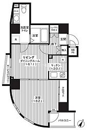 カスタリア初台 1LDKの間取図画像
