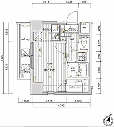 レピュア大塚 1Kの間取図画像