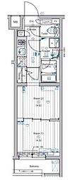 PREMIUMCUBE中野 2Kの間取図画像
