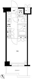 ルーブル目黒不動前 1Kの間取図画像