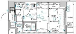 ラフィスタ志村坂上 1DKの間取図画像