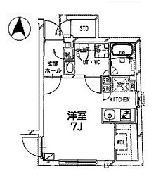 creal高田馬場2 ワンルームの間取図画像