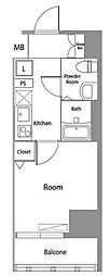大神宮下Residence 1Kの間取図画像