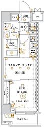 ガリシア亀戸水神 1DKの間取図画像