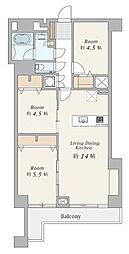 マンション広尾台 3LDKの間取図画像