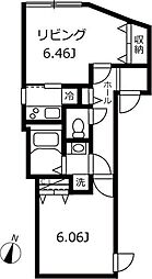 ブランシェ新中野 1DKの間取図画像