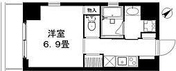 REISMHIVE中目黒 1Kの間取図画像
