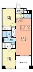 ブリズラヴィーヌ 2LDKの間取図画像