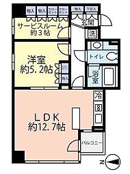 シュロス神田五軒町 1SLDKの間取図画像