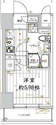 レガリス品川サウス 1Kの間取図画像
