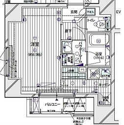 メインステージ東新宿 ワンルームの間取図画像