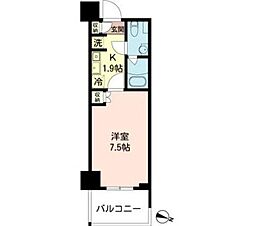 MFPRコート木場公園 1Kの間取図画像