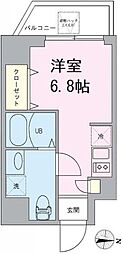 ALBA扇橋 ワンルームの間取図画像