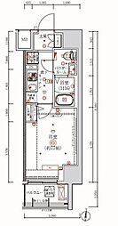 メビウス森下 1Kの間取図画像