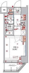 ハーモニーレジデンス品川WEST♯002 1Kの間取図画像