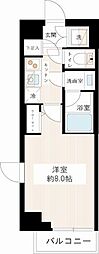 MAXIV北千住 1Kの間取図画像
