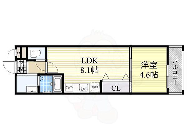 大阪府大阪市城東区東中浜１丁目(賃貸アパート1LDK・1階・30.00㎡)の写真 その2