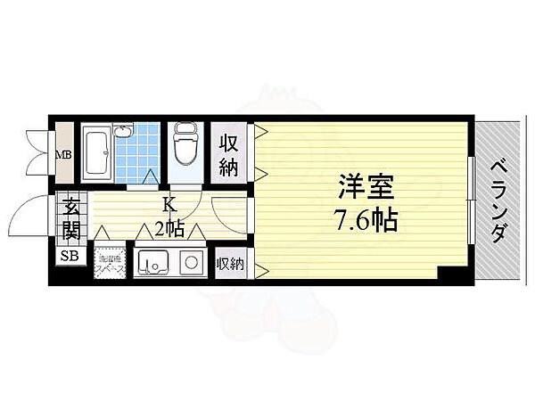 サンモール ｜大阪府東大阪市長堂１丁目(賃貸マンション1K・10階・22.98㎡)の写真 その2