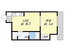 ハイツ泰陽  ｜ 大阪府大阪市生野区新今里６丁目（賃貸マンション1LDK・5階・30.00㎡） その2