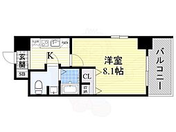エスリード森ノ宮駅前 1Kの間取図画像