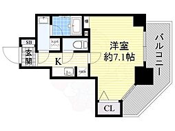 エスライズ本町東 1Kの間取図画像