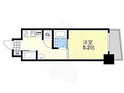 シャトー・デ・シリウス 4階1Kの間取り