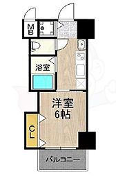 CITYSPIRE布施 1Kの間取図画像